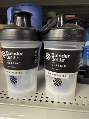 Classic Shaker Bottle - Black Lid, Clear Body